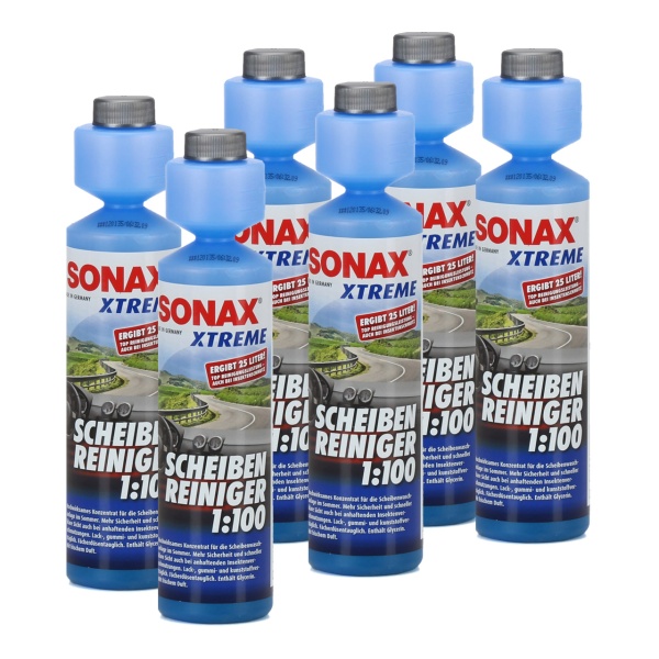 Set 6 Buc Sonax Xtreme Solutie Lichid Parbriz Concentrat 1:100 Nano Pro Geam Liber 250ML 271141